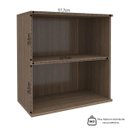 Ver imagem 3 de Armário Aéreo para Cozinha 1 Porta Evolution Plus Marrom/Tannat/Legno Crema