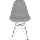 Ver imagem 3 de Kit 3 Cadeiras Charles Eames Eiffel Base Metal Cromado Cinza