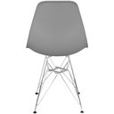 Ver imagem 5 de Kit 3 Cadeiras Charles Eames Eiffel Base Metal Cromado Cinza