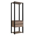 Ver imagem 2 de Módulo para Closet com Gavetas e Cabideiro 183x45x60cm Preto/Montana