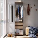 Ver imagem 1 de Módulo para Closet com Gavetas e Cabideiro 183x45x60cm Preto/Montana
