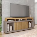 Ver imagem 2 de Rack para TV até 75 Polegadas MDF 180cm Valença Caemmun Marrom