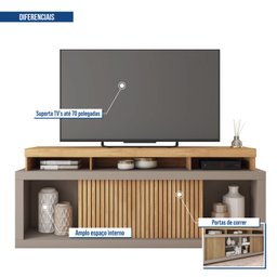 Rack para TV até 75 Polegadas Valença Caemmun - 6