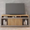 Ver imagem 1 de Rack para TV até 75 Polegadas MDF 180cm Valença Caemmun Marrom Buriti/Fendi