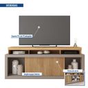 Ver imagem 6 de Rack para TV até 75 Polegadas MDF 180cm Valença Caemmun Marrom Buriti/Fendi