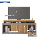 Ver imagem 6 de Rack para TV até 75 Polegadas MDF 180cm Valença Caemmun Marrom