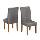 Ver imagem 3 de Conjunto com 02 Cadeiras Ayla Freijó Veludo Lunar Dj Móveis