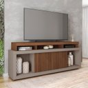 Ver imagem 2 de Rack para TV até 75 Polegadas MDF 180cm Valença Caemmun Marrom