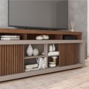 Ver imagem 4 de Rack para TV até 75 Polegadas MDF 180cm Valença Caemmun Marrom