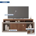 Ver imagem 6 de Rack para TV até 75 Polegadas MDF 180cm Valença Caemmun Marrom