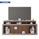 Ver imagem 7 de Rack para TV até 75 Polegadas MDF 180cm Valença Caemmun Marrom