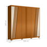 Guarda Roupa Ripado 6 Portas Candoí Cinamomo Off White - 2