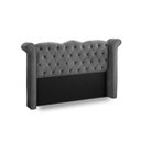 Ver imagem 2 de Cabeceira Cama Box King Size Estofada Madeira Luxo Lunna:cinza