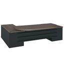Ver imagem 7 de Mesa Escritório Presidente e Balcão 2 Portas 3 Gavetas Corp A06 Charuto/preto - Mpozenato
