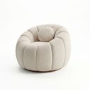 Ver imagem 3 de Poltrona Decorativa Concha c/Almofada Veludo Bege -Vimont Moveis