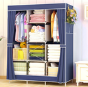 Ver imagem 1 de Guarda Roupa Portátil 3 Portas Cor Azul
