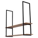 Ver imagem 3 de Nicho Preto Prateleira Suspensa Teto Sala Madeirado 100cm