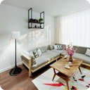 Ver imagem 2 de Nicho Preto Prateleira Suspensa Teto Sala Madeirado 100cm