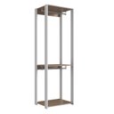 Ver imagem 2 de Módulo para Closet com Cabideiro e Prateleira 183x45x57cm Branco/Banco/Montana