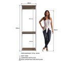 Ver imagem 4 de Módulo para Closet com Cabideiro e Prateleira 183x45x57cm Branco/Banco/Montana
