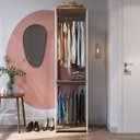 Ver imagem 1 de Módulo para Closet com Cabideiro e Prateleira 183x45x57cm Branco/Banco/Montana