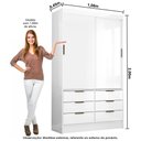 Ver imagem 4 de Guarda Roupa Casal Modulado Sevilha 4 e 2 Portas 8 Gavetas com Cama Casal Carioca Móveis
