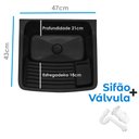 Ver imagem 5 de Balcão de Lavanderia com Tanque + Válvula + Sifão 100% Mdf Cor:pretobranco
