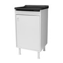 Ver imagem 1 de Balcão de Lavanderia com Tanque + Válvula + Sifão 100% Mdf Cor:pretobranco