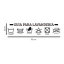 Ver imagem 2 de Adesivo de Parede Guia para Lavanderia com Instruções Decoração Máquina