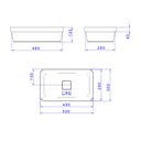 Ver imagem 4 de Cuba de Sobrepor Deca Slim 50x30 L.23050.85 Retangular Soft Antracite