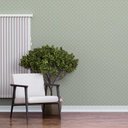 Ver imagem 2 de Papel de Parede Poá Parede Verde com Bolinhas Brancas - 2,5m