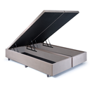 Ver imagem 3 de Cama Box Baú Casal Bipartido 138x188x42cm Suede com Pistão a Gás