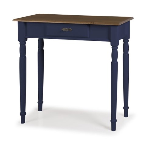 Aparador para Sala em Madeira Maciça 1 Gavetas 634 Linz Móveis - Azul Petróleo/imbuia Glazer