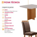 Ver imagem 6 de Mesa de Jantar Olimpia 90cm Tampo MDF Vidro Canto Copo com 4 Cadeiras Lorena