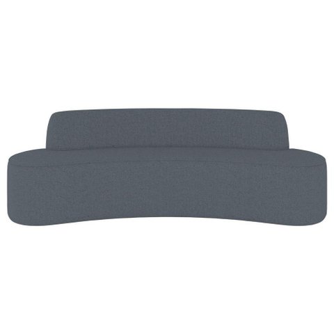 Sofá 5 Lugares para Sala de Estar Living 280cm Koane D06 Linho Mescla Chumbo - Mpozenato
