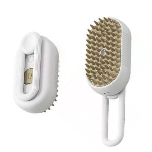 Escova a Vapor Pet Cao Gato Cachorro Eletrico Removedor de Pelo Recarregavel Animal de Estimaçao Hig