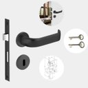 Ver imagem 4 de Fechadura Imab Duna Preto Fosco Máquina 40mm Externa