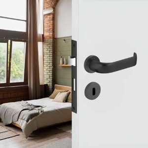 Fechadura Imab Duna Preto Fosco Máquina 40mm Interna