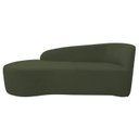 Ver imagem 2 de Recamier Curvo Orgânico 140cm 2 Lugares Lado Esquerdo para Sala de Estar Linho Paris Verde