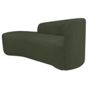 Ver imagem 4 de Recamier Curvo Orgânico 140cm 2 Lugares Lado Esquerdo para Sala de Estar Linho Paris Verde