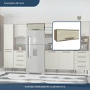 Ver imagem 7 de Armário Geladeira 1 Porta Basculante Evolution Plus Marrom/Tannat/Legno Crema