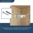 Ver imagem 5 de Armário Geladeira 1 Porta Basculante Evolution Plus Marrom/Tannat/Legno Crema