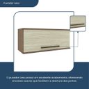 Ver imagem 4 de Armário Geladeira 1 Porta Basculante Evolution Plus Marrom/Tannat/Legno Crema