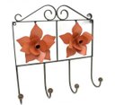 Ver imagem 1 de Cabide Porta Toalhas de Rosto para Banheiro de Parede com Flores de Ferro Artesanal Libertas Rosas A