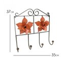 Ver imagem 2 de Cabide Porta Toalhas de Rosto para Banheiro de Parede com Flores de Ferro Artesanal Libertas Rosas A