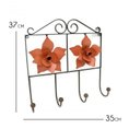 Ver imagem 2 de Cabide Porta Toalhas de Rosto para Banheiro de Parede com Flores de Ferro Artesanal Libertas Rosas A
