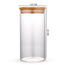 Ver imagem 2 de Pote Hermético Tampa de Bambu para Alimentos Condimentos Temperos Grande 1,1l