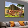 Quadro A Arca de Noé Deus Anuncia o Dilúvio Reestilizada:60x40 cm/BRANCA - 5