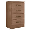 Ver imagem 6 de Kit Guarda-roupa Casal 6 Portas com Cômoda 4 Gavetas Lisa Carvalho Oak