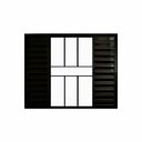 Ver imagem 1 de Veneziana de Correr 6 Folhas C/Grade Aluminio Preto 1.00 X 1.50 Linha Modular - Hale